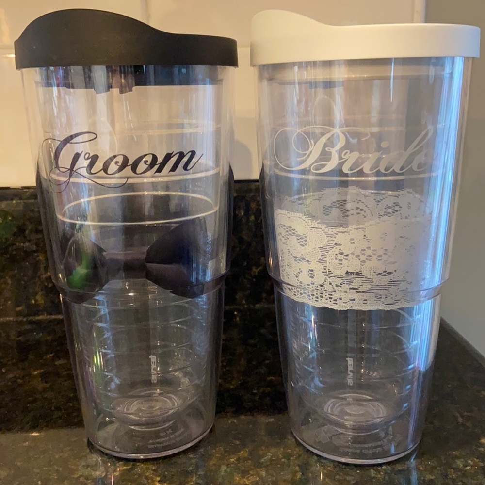 Bride & Groom 24 oz Tervis set